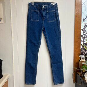 Gap Vintage Slim Mid Rise Medium Dark Wash Jeans Size 30/10 Tall